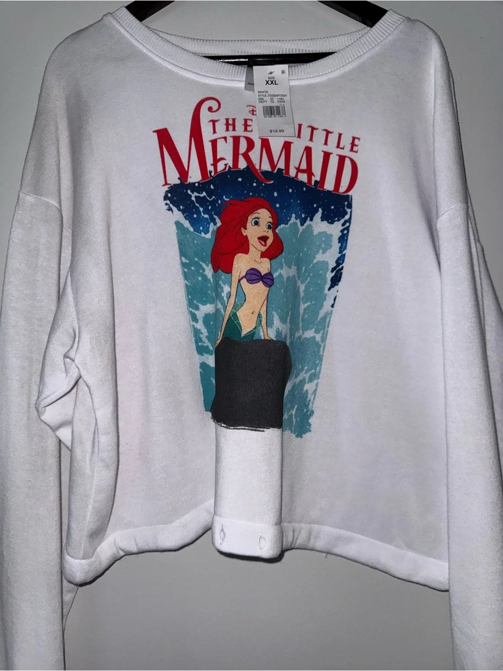 Disney White The Little Mermaid Ariel Graphic Sweatshirt